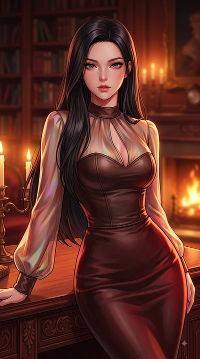 score_9, masterpiece, best quality, ultra-detailed, high-budget anime keyframe, editorial fashion photography, tasteful artistic composition, Korean woman. close-up cowboy shot from the waist and thighs up, the character dominates the composition, fi