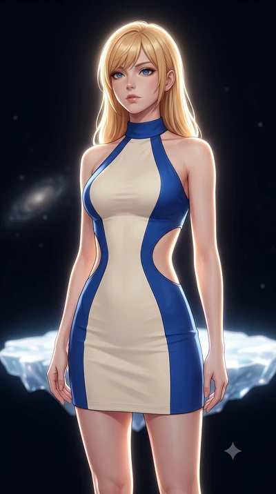score_9, masterpiece, best quality, ultra-detailed, high-budget anime keyframe, editorial fashion photography, tasteful artistic composition, Caucasian woman, strictly human ears. close-up cowboy shot from the waist and thighs up, the character domin
