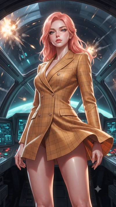 score_9, masterpiece, best quality, ultra-detailed, high-budget anime keyframe, editorial fashion photography, tasteful artistic composition, realistic cosplay photography, Japanese woman. close-up cowboy shot from the waist and thighs up, the charac