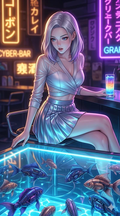 score_9, masterpiece, best quality, ultra-detailed, high-budget anime keyframe, editorial fashion photography, tasteful artistic composition, Caucasian woman, strictly human ears. Upper body close-up from the thighs up, character filling the screen f