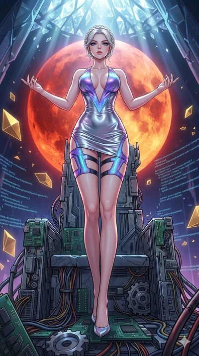 score_9, masterpiece, best quality, ultra-detailed, High-budget Anime Keyframe, vibrant colors, fluid line-art, expressive lighting, cinematic composition, Ufotable-style visual effects, top-tier animation quality, Korean woman with idol-like refined
