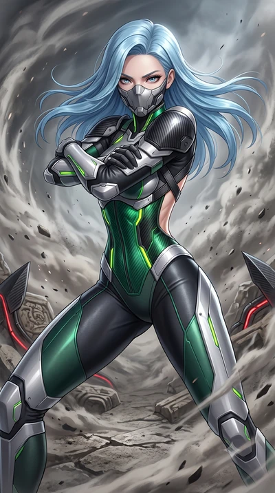 score_9, masterpiece, best quality, ultra-detailed, high-budget anime keyframe, semi-realistic 3D game render, editorial fashion photography, tasteful artistic composition, Korean woman. close-up cowboy shot from the waist and thighs up, the characte