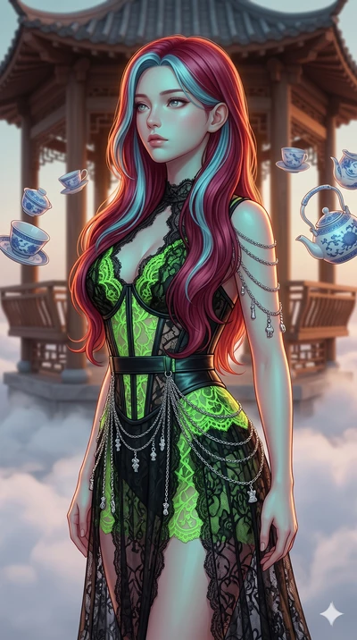 score_9, masterpiece, best quality, ultra-detailed, high-budget anime keyframe, editorial fashion photography, tasteful artistic composition, Caucasian woman, strictly human ears. close-up cowboy shot from the waist and thighs up, the character domin