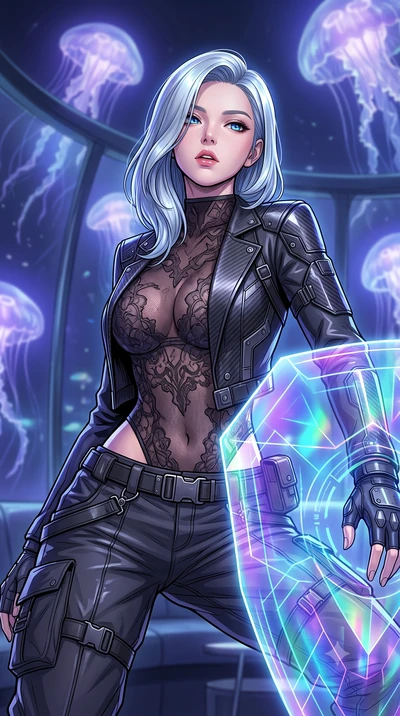 score_9, masterpiece, best quality, ultra-detailed, high-budget anime keyframe, editorial fashion photography, tasteful artistic composition, Korean woman. close-up cowboy shot from the waist and thighs up, the character dominates the composition, fi
