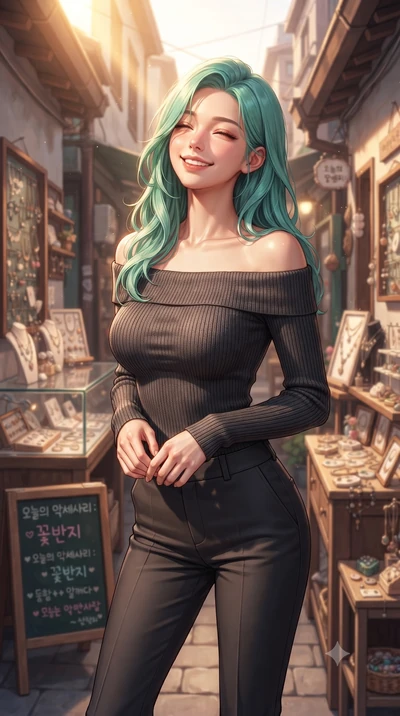 score_9, masterpiece, best quality, ultra-detailed, high-budget anime keyframe, editorial fashion photography, tasteful artistic composition, Japanese woman. close-up cowboy shot from the waist and thighs up, the character dominates the composition, 