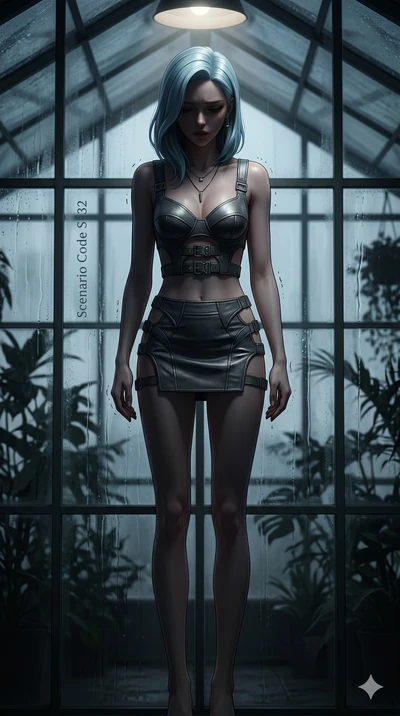 score_9, masterpiece, best quality, ultra-detailed, high-budget anime keyframe, editorial fashion photography, tasteful artistic composition, Korean woman. cowboy shot from the thighs up, character and outfit filling the frame for maximum editorial p