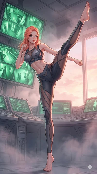 score_9, masterpiece, best quality, ultra-detailed, high-budget anime keyframe, editorial fashion photography, tasteful artistic composition, Japanese woman. low angle full-body shot from head to toe showing her feet, filling the entire 9:16 vertical