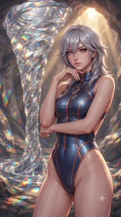 score_9, masterpiece, best quality, ultra-detailed, high-budget anime keyframe, editorial fashion photography, tasteful artistic composition, Japanese woman. close-up cowboy shot from the waist and thighs up, the character dominates the composition, 
