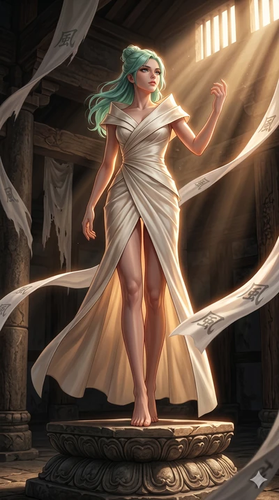 score_9, masterpiece, best quality, ultra-detailed, high-budget anime keyframe, editorial fashion photography, tasteful artistic composition, Japanese woman. low angle full-body shot from head to toe showing her feet, filling the entire 9:16 vertical