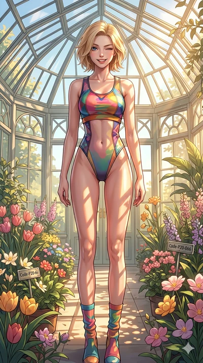 score_9, masterpiece, best quality, ultra-detailed, high-budget anime keyframe, vibrant anime aesthetic, Caucasian woman, strictly human ears. cowboy shot from the thighs up, character and outfit filling the frame for maximum presence. She is standin