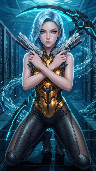 score_9, masterpiece, best quality, ultra-detailed, high-budget anime keyframe, semi-realistic 3D game render, editorial fashion photography, tasteful artistic composition, Korean woman. close-up cowboy shot from the waist and thighs up, the characte