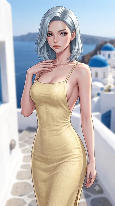 score_9, masterpiece, best quality, ultra-detailed, high-budget anime keyframe, editorial fashion photography, tasteful artistic composition, Korean woman woman. close-up cowboy shot from the waist and thighs up, the character dominates the compositi