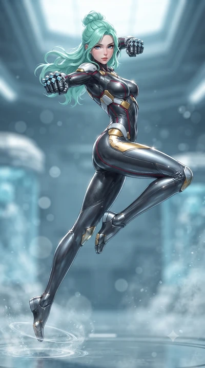 score_9, masterpiece, best quality, ultra-detailed, high-budget anime keyframe, editorial fashion photography, tasteful artistic composition, Japanese woman. low angle full-body shot from head to toe showing her feet, filling the entire 9:16 vertical
