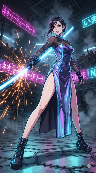 score_9, masterpiece, best quality, ultra-detailed, High-budget Anime Keyframe, vibrant colors, fluid line-art, expressive lighting, cinematic composition, Ufotable-style visual effects, top-tier animation quality, Japanese woman with delicate and el