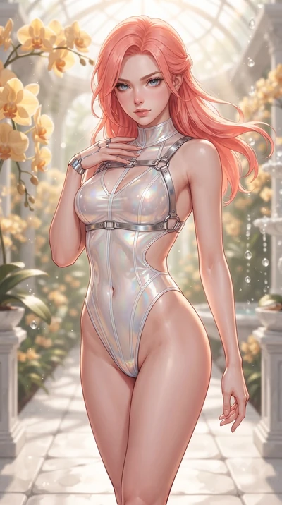 score_9, masterpiece, best quality, ultra-detailed, high-budget anime keyframe, editorial fashion photography, tasteful artistic composition, Japanese woman. close-up cowboy shot from the waist and thighs up, the character dominates the composition, 