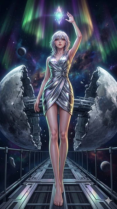 score_9, masterpiece, best quality, ultra-detailed, high-budget anime keyframe, editorial fashion photography, tasteful artistic composition, Japanese woman. low angle full-body shot from head to toe showing her feet, filling the entire 9:16 vertical
