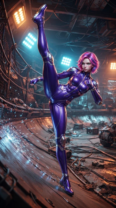 score_9, masterpiece, best quality, ultra-detailed, high-budget anime keyframe, editorial fashion photography, tasteful artistic composition, Caucasian woman. low angle full-body shot from head to toe showing her feet, filling the entire 9:16 vertica