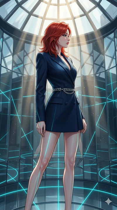 score_9, masterpiece, best quality, ultra-detailed, high-budget anime keyframe, editorial fashion photography, tasteful artistic composition, Korean woman. cowboy shot from the thighs up, character and outfit filling the frame for maximum editorial p