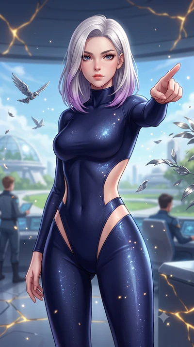 score_9, masterpiece, best quality, ultra-detailed, high-budget anime keyframe, editorial fashion photography, tasteful artistic composition, Caucasian woman, strictly human ears. close-up cowboy shot from the waist and thighs up, the character domin