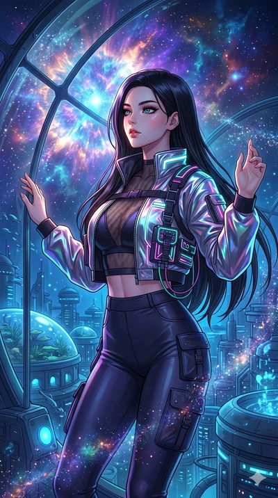 score_9, masterpiece, best quality, ultra-detailed, high-budget anime movie keyframe, cinematic anime lighting, intricate line art, Caucasian (strictly human ears) woman. Upper body filling screen focusing on her alluring features and slim-fit silhou