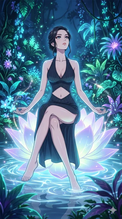 score_9, masterpiece, best quality, ultra-detailed, High-budget Anime Keyframe, vibrant colors, fluid line-art, expressive lighting, cinematic composition, Ufotable-style visual effects, top-tier animation quality, Japanese woman with delicate and el