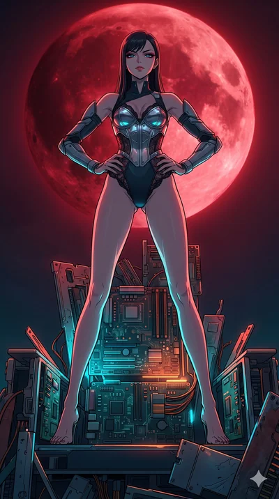 score_9, masterpiece, best quality, ultra-detailed, high-budget anime movie keyframe, cinematic anime lighting, intricate line art, Japanese anime girl. Dynamic full-body shot stretching the vertical silhouette with extreme perspective. standing vict