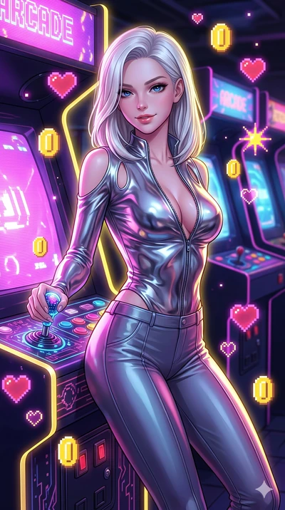 score_9, masterpiece, best quality, ultra-detailed, high-budget anime keyframe, semi-realistic 3D game render, Caucasian woman, strictly human ears. Upper body close-up from the thighs up, character filling the screen for maximum presence. She is lea