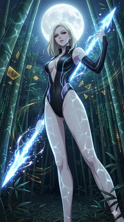 score_9, masterpiece, best quality, ultra-detailed, High-budget Anime Keyframe, vibrant colors, fluid line-art, expressive lighting, cinematic composition, Ufotable-style visual effects, top-tier animation quality, Caucasian woman with pale skin, blo