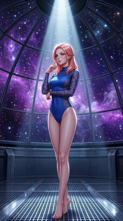 score_9, masterpiece, best quality, ultra-detailed, high-budget anime keyframe, editorial fashion photography, tasteful artistic composition, Japanese woman. cowboy shot from the thighs up, character and outfit filling the frame for maximum editorial
