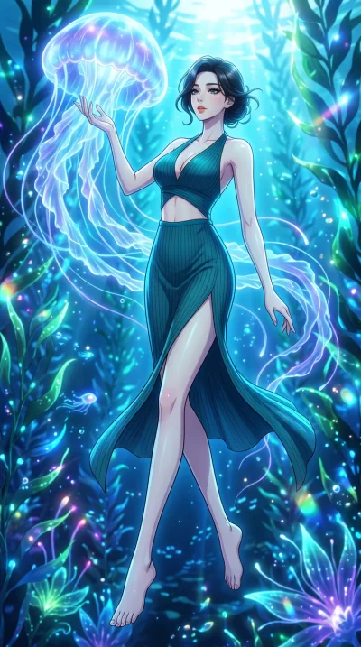 score_9, masterpiece, best quality, ultra-detailed, High-budget Anime Keyframe, vibrant colors, fluid line-art, expressive lighting, cinematic composition, Ufotable-style visual effects, top-tier animation quality, Korean woman with idol-like refined