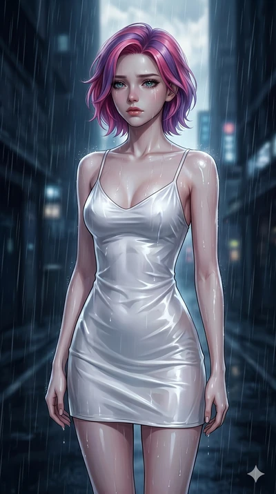 score_9, masterpiece, best quality, ultra-detailed, high-budget anime keyframe, editorial fashion photography, tasteful artistic composition, Caucasian woman, strictly human ears. cowboy shot from the thighs up, character and outfit filling the frame