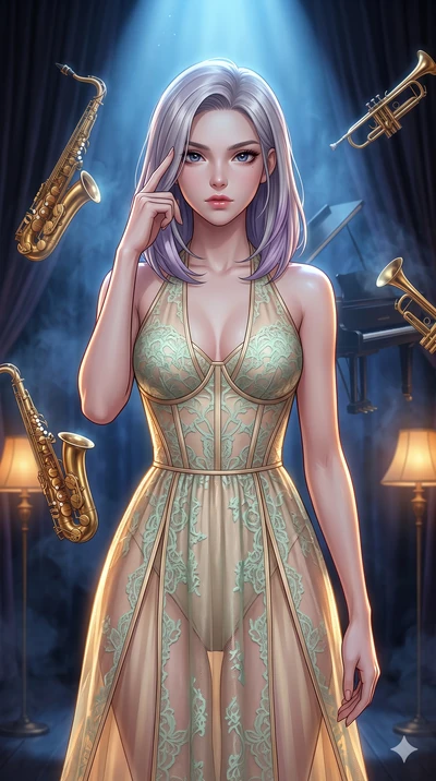 score_9, masterpiece, best quality, ultra-detailed, high-budget anime keyframe, editorial fashion photography, tasteful artistic composition, Caucasian woman, strictly human ears. close-up cowboy shot from the waist and thighs up, the character domin