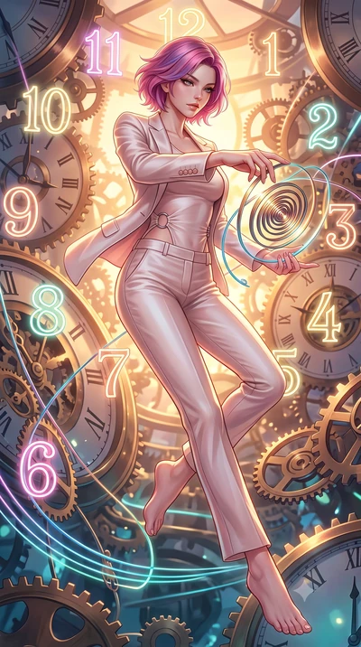 score_9, masterpiece, best quality, ultra-detailed, high-budget anime keyframe, editorial fashion photography, tasteful artistic composition, Caucasian woman. low angle full-body shot from head to toe showing her feet, filling the entire 9:16 vertica
