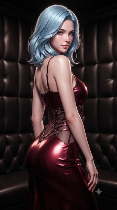 score_9, masterpiece, best quality, ultra-detailed, high-budget anime keyframe, editorial fashion photography, tasteful artistic composition, Korean woman. close-up cowboy shot from the waist and thighs up, the character dominates the composition, fi