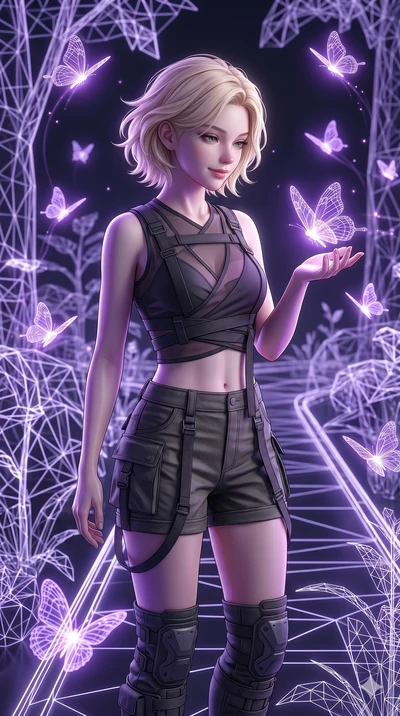 score_9, masterpiece, best quality, ultra-detailed, high-budget anime keyframe, editorial fashion photography, tasteful artistic composition, Caucasian woman, strictly human ears. Upper body close-up from the thighs up, character filling the screen f