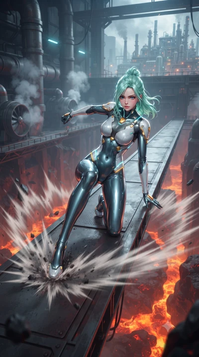 score_9, masterpiece, best quality, ultra-detailed, high-budget anime keyframe, editorial fashion photography, tasteful artistic composition, Japanese woman. low angle full-body shot from head to toe showing her feet, filling the entire 9:16 vertical