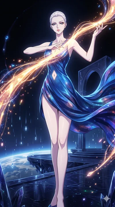 score_9, masterpiece, best quality, ultra-detailed, High-budget Anime Keyframe, vibrant colors, fluid line-art, expressive lighting, cinematic composition, Ufotable-style visual effects, top-tier animation quality, Caucasian woman with pale skin and 