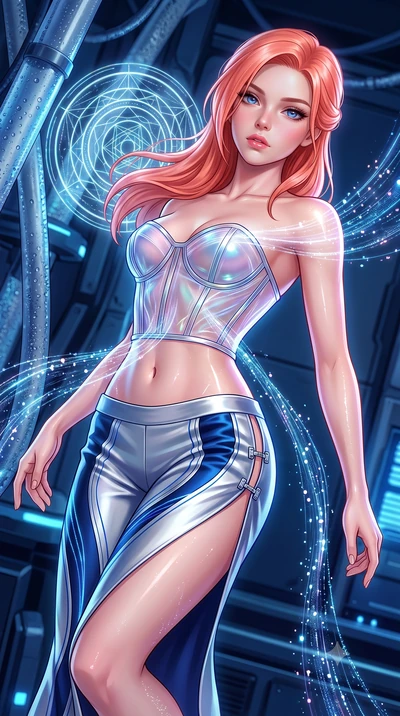 score_9, masterpiece, best quality, ultra-detailed, high-budget anime keyframe, semi-realistic 3D game render, editorial fashion photography, tasteful artistic composition, Japanese woman. close-up cowboy shot from the waist and thighs up, the charac