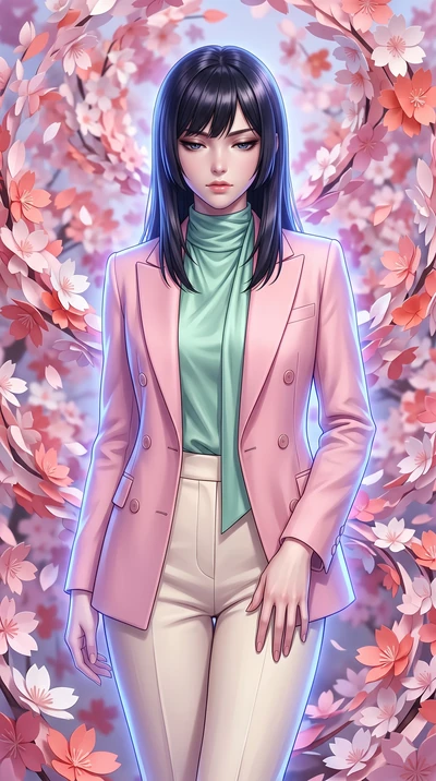 score_9, masterpiece, best quality, ultra-detailed, high-budget anime keyframe, editorial fashion photography, tasteful artistic composition, Caucasian woman, strictly human ears. close-up cowboy shot from the waist and thighs up, the character domin