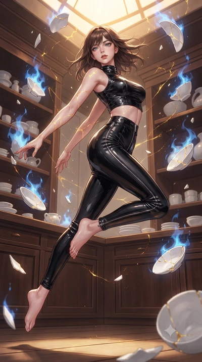 score_9, masterpiece, best quality, ultra-detailed, high-budget anime keyframe, editorial fashion photography, tasteful artistic composition, Korean woman. low angle full-body shot from head to toe showing her feet, filling the entire 9:16 vertical f