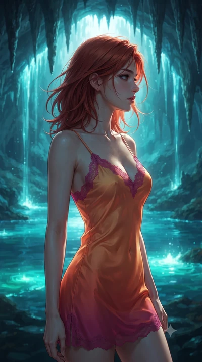 score_9, masterpiece, best quality, ultra-detailed, high-budget anime keyframe, editorial fashion photography, tasteful artistic composition, Korean woman. close-up cowboy shot from the waist and thighs up, the character dominates the composition, fi