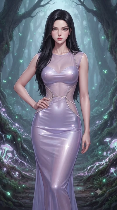 score_9, masterpiece, best quality, ultra-detailed, high-budget anime keyframe, editorial fashion photography, tasteful artistic composition, Korean woman. close-up cowboy shot from the waist and thighs up, the character dominates the composition, fi