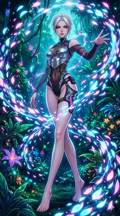 score_9, masterpiece, best quality, ultra-detailed, High-budget Anime Keyframe, vibrant colors, fluid line-art, expressive lighting, cinematic composition, Ufotable-style visual effects, top-tier animation quality, Korean woman with idol-like refined