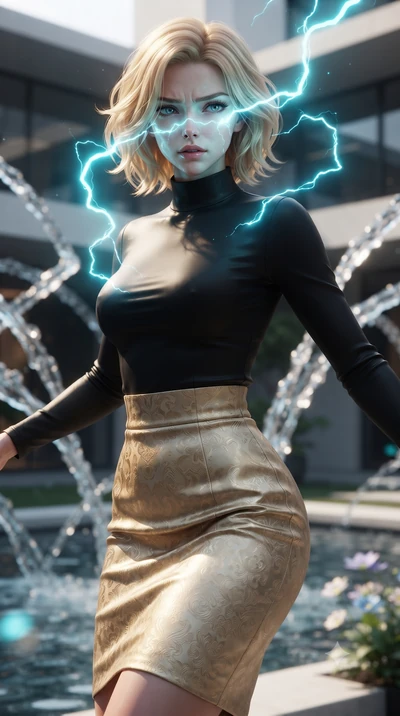 score_9, masterpiece, best quality, ultra-detailed, high-budget anime keyframe, editorial fashion photography, tasteful artistic composition, realistic cosplay photography, Caucasian woman, strictly human ears. close-up cowboy shot from the waist and