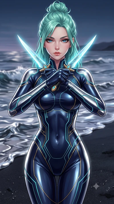 score_9, masterpiece, best quality, ultra-detailed, high-budget anime keyframe, editorial fashion photography, tasteful artistic composition, Japanese woman. close-up cowboy shot from the waist and thighs up, the character dominates the composition, 
