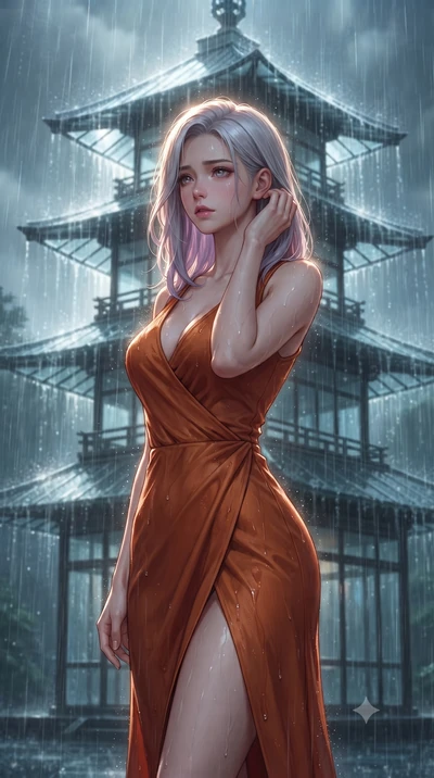 score_9, masterpiece, best quality, ultra-detailed, high-budget anime keyframe, editorial fashion photography, tasteful artistic composition, Caucasian woman, strictly human ears. close-up cowboy shot from the waist and thighs up, the character domin