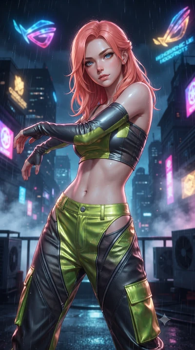 score_9, masterpiece, best quality, ultra-detailed, high-budget anime keyframe, editorial fashion photography, tasteful artistic composition, Japanese woman. close-up cowboy shot from the waist and thighs up, the character dominates the composition, 