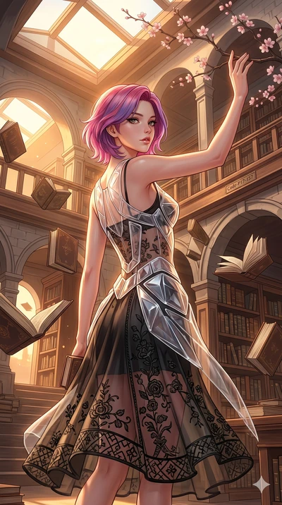 score_9, masterpiece, best quality, ultra-detailed, high-budget anime keyframe, editorial fashion photography, tasteful artistic composition, Caucasian woman, strictly human ears. cowboy shot from the thighs up, character and outfit filling the frame