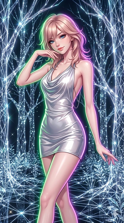 score_9, masterpiece, best quality, ultra-detailed, high-budget anime keyframe, editorial fashion photography, tasteful artistic composition, Japanese woman. cowboy shot from the thighs up, character and outfit filling the frame for maximum editorial