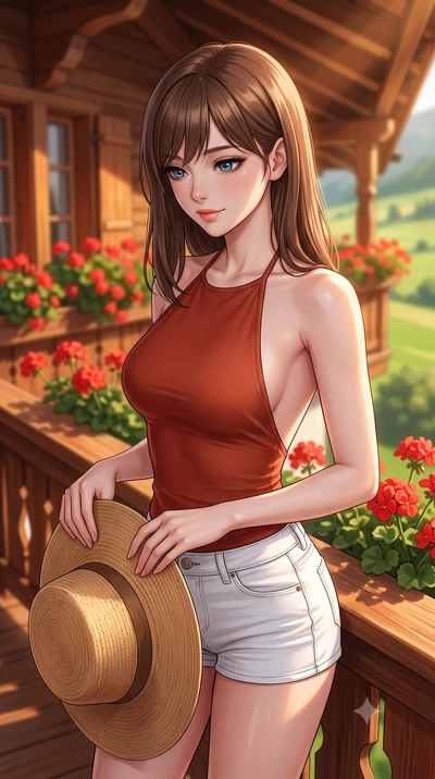 score_9, masterpiece, best quality, ultra-detailed, high-budget anime keyframe, editorial fashion photography, tasteful artistic composition, Korean woman woman. close-up cowboy shot from the waist and thighs up, the character dominates the compositi